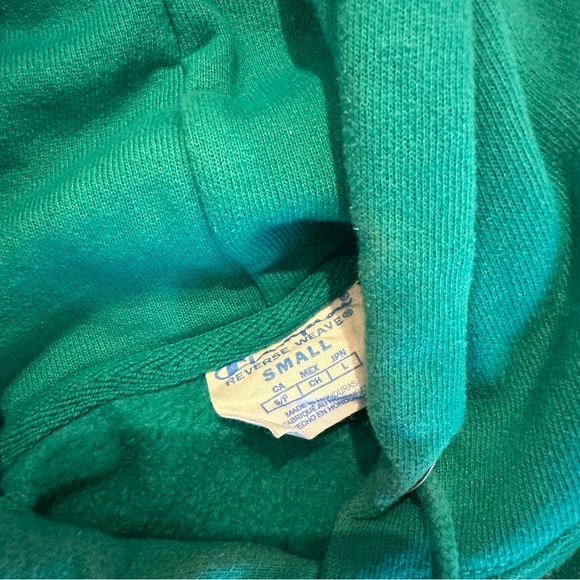 Champion Classic Logo Fleece Hoodie Sweatshirt (Bright Green) - Picture 5 of 6